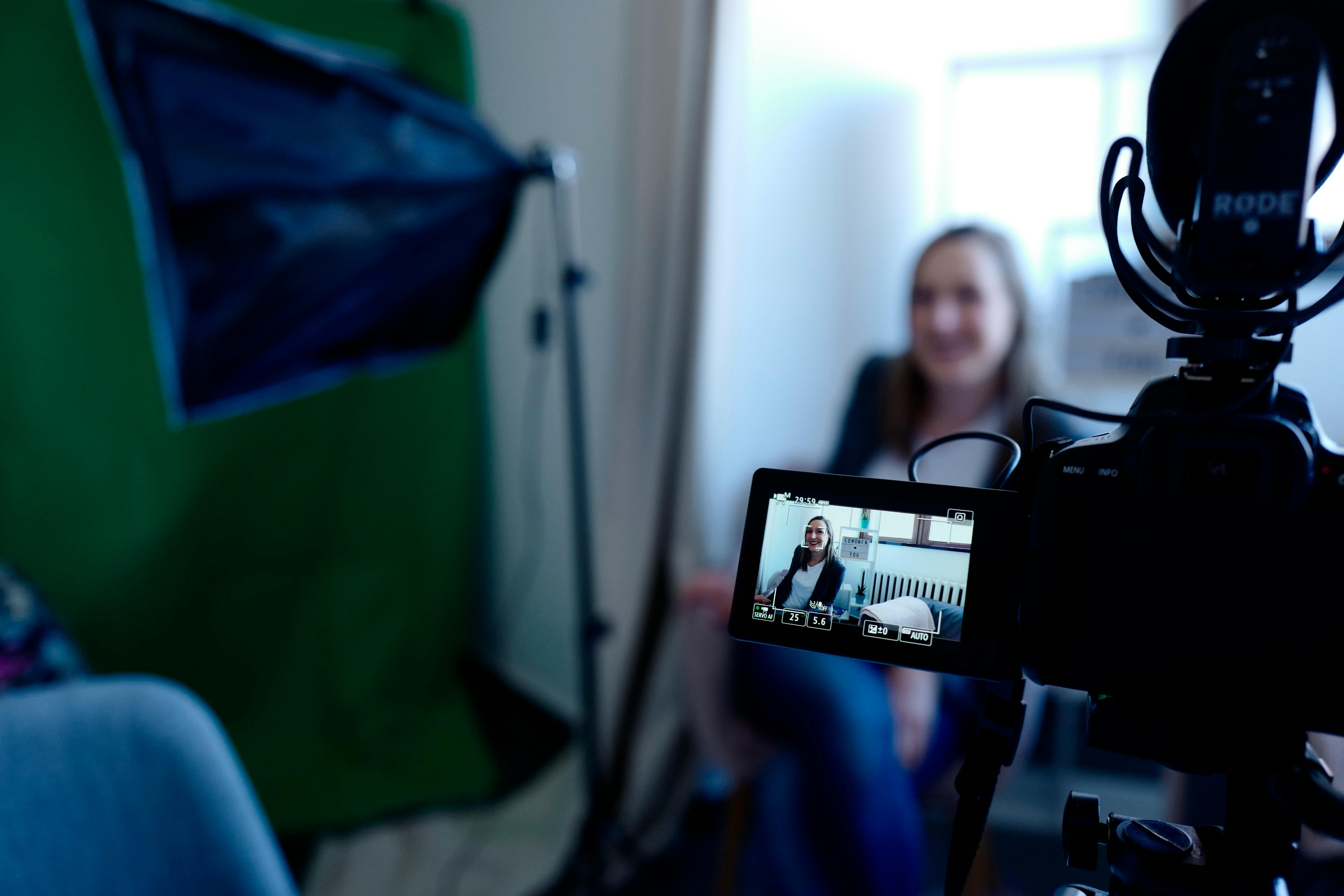 Bankruptcy lawyer creating digital marketing video content
