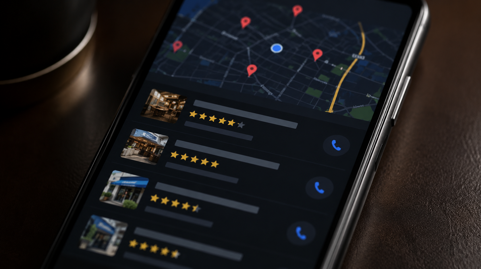 Google map pack local search results for criminal defense attorney