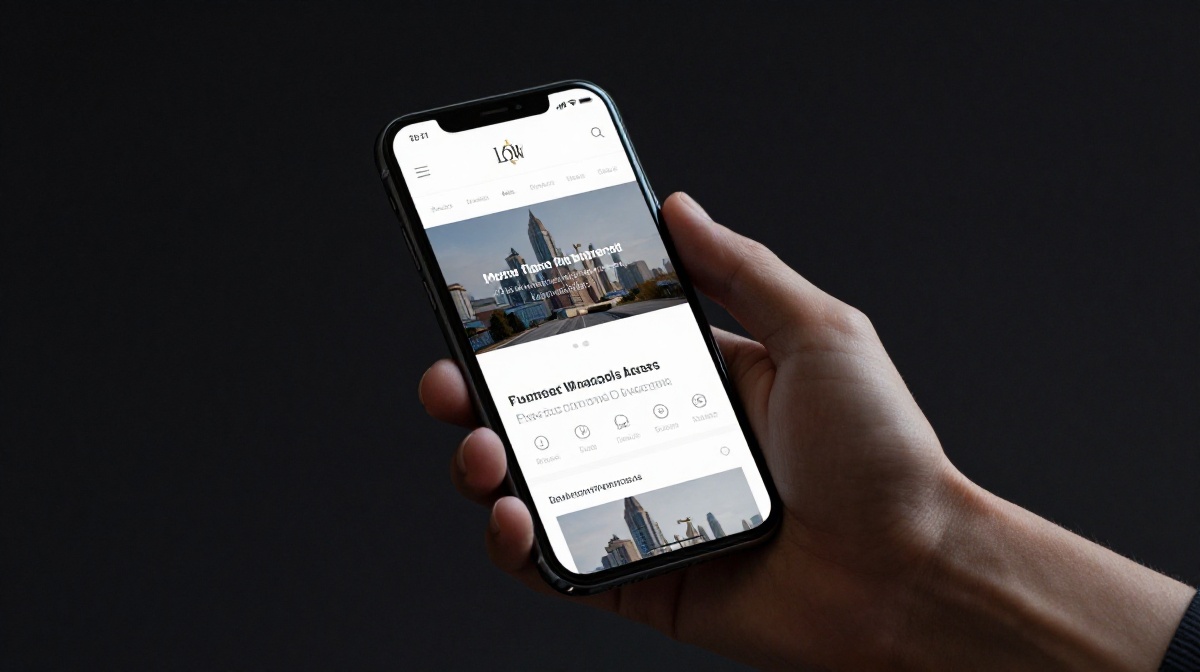 Criminal defense attorney website on mobile — local SEO conversion