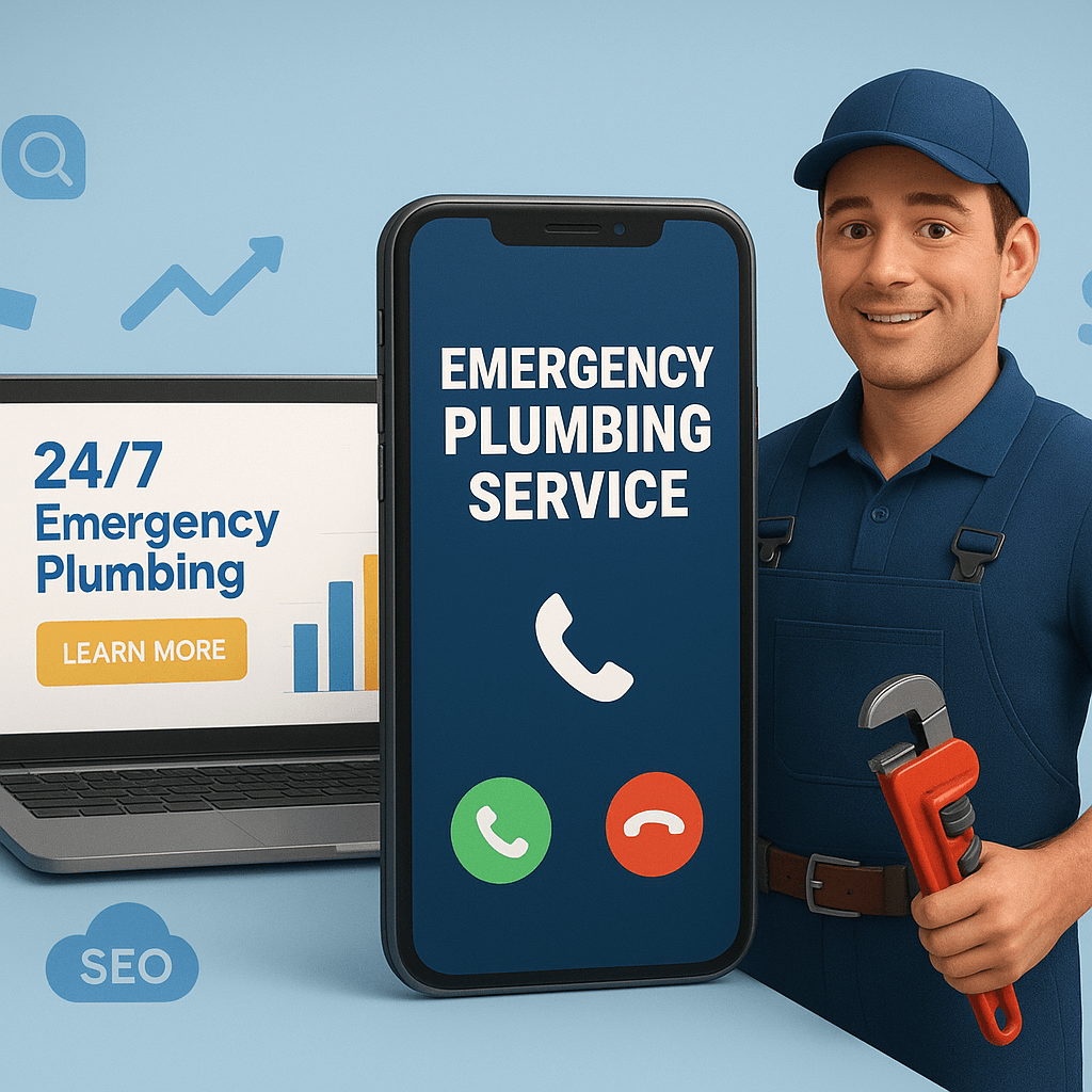 Plumbing company digital marketing generating emergency service leads and customer calls